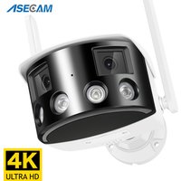 4K 8MP WIFI Dual Lens Panoramic CCTV IP Camera 180° Wide Viewing Angle Outdoor Audio Onvif 4MP Security Surveillance ICSEE