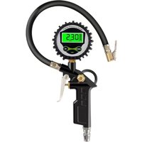 220PSI Tire Air Pressure Inflator Meter Display 0-16Bar Digital Tire Inflation Adapter LCD Digital Display Non-slip Handle