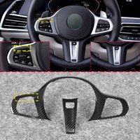 Décoration de panneau de volant de voiture en Fiber de carbone, moulage de garniture pour BMW F44 G29 G82 G80 G22 G21 G15 G16 F91 F92 F93 F95 X5M