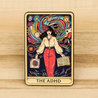 ADHD Enamel Pin Tarot Badges on Backpack Brooches For Women Hat Collar Lapel Pins Cosplay Accessories Toys Gifts