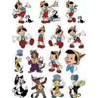 Cartoon Pinocchio thermoadhesive patches thermo-stickers for children Thermo-stickers T-shirt Decal Decor iron on transfer