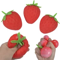 1 Piece of Stress Relieving Strawberry Squeeze Music Simulation Stress Relieving Ball Fruit Ball Stress Relieving Children's Toy