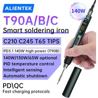 ALIENTEK T90 Smart Lötkolben PD 140W Einstellbare Temperatur DC 28V 80-450 ℃ Schweißlötstation Kit C245 C210 T65 Werkzeuge