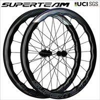 SUPERTEAM Disc Brake Carbon Wheels Center Lock/6 Bolt Road Bike Wheels 700C UCI Quality Road Racing Wheelset