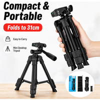 Portable Phone Camera Tripod 1/4 Screw Desktop Stand for Vlog Live Stream DSLR Mini Stable Tripod