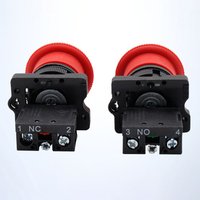22mm Red Industrial Push Button Switch XB2 ES542 Exigent Stop with Self Locking 1NC 600V 10A for Machine Controls