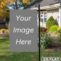 1pc Custom 2D FLAT Garden Flag, Double Sided Flag with a Rod Pocket - Custom Outdoor Home Decorations (Flag Pole Not Included)