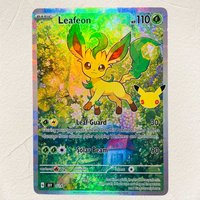 DIY Pokemon Leafeon 014 30th Anniversary Holographic Texture Cards EN Version Perfect Condition Classic Anime Collectible TCG