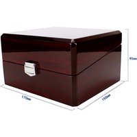 Wooden Organizer Watch Storage Box with Cushion Luxury Black Display Case Holder for Jewelry Home Decoration