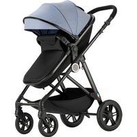 High-view Four-wheel Baby Stroller Can Sit, Lie, and Fold Two-way Stable Lightweight Folding Stroller