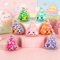 New Mini Stretchy Poop-Shaped Squishy Fidget Toys Colorful Elastic Rubber Mood Relief Sensory Ball Anti-Stress Fidget Gadget