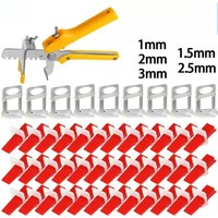 1/1.5/2/2.5/3mm Wall Floor Tile Leveling System Clips Ceramic Leveler Spacer Plier Wadge Kit for Tile Laying Construction Tools