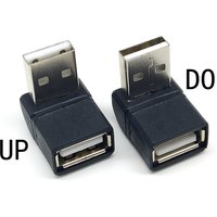 USB 2.0 3.0 Adapter 90° Male to Female Coupler Plug Plug Left Angle and Right Angle