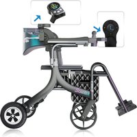 Multi-Functional 3 in 1 Walking Aid LCD Joystick Power Chair Electric Rollator Wheel chair Walker for the Elderly Disabled