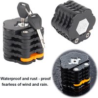 AliExpress alloet Folding Bike Chain Lock Waterproof Bicycle Foldable Lock Anti-Theft Security Bicycle Chain Lock for Bicycle Accessories