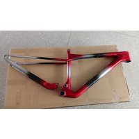 ICECREAM WHITE RED OEM COLOR T1100 Full Carbon Fiber Suspension MTB Bike Frame XC 29er Boost UDHwith Shock Absorber 210x50mm