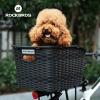 ROCKBROS Rear Bike Basket Large Capacity With Telescopic Cover Pets Bicycle Basket Fits for Most Rear Bike Rack Anti-squeeze