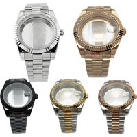 36mm 39mm Uhrengehäuse mit Armband Saphirglas für nh35 nh36 eta2824 pt5000 st2130 miyota8215 8205 821a eta2836 automatisch