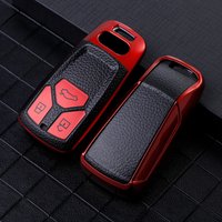 TPU Leather Car Key Case for Audi A4 B9 Q5 Q7 TT TTS 8S 2016 2017 Car Accessories Remote Control Key Cover Keychain New Keychain