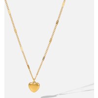 EILIECK 316L Stainless Steel Gold Color Thin Chain Mini Heart Pendant Necklace For Women Trend Fashion Girls Neck Jewelry Gifts