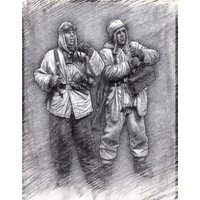 1/35 Resin Unpainted Model Kit, Military Theme, German Infantry Unassembled and Unpainted GK