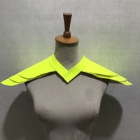 Silver Shoulder Pads Vest Fluorescent Yellow Flying Shoulder Armor Stage Performance Accessories Dance Costume for Women Dancer