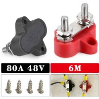 busbar M6 48V battery Terminal Block 80A For Bus Bar 12v bornera Power Positive Negative Fixed Wiring Bolts for Truck RV Boat