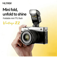 Viltrox Vintage Z2 Mini TTL On-Camera Flash Foldable Speedlite with Diffuser Quick-Mount Hot Shoe for Sony Canon Nikon Fujifilm