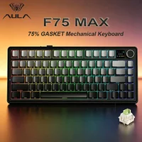 AULA F75 MAX Mechanical keyboard 75% Layout Keycaps Wired/Bluetooth/2.4G Hot-Swap RGB E-sports Gaming Keyboard with TFT Screen
