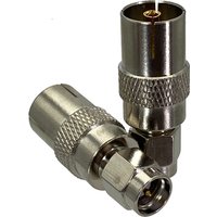 1Pcs Adapter IEC PAL DVB-T female jack to SMA male plug straight RF COAXIAL Connector 50ohm Wire Terminals