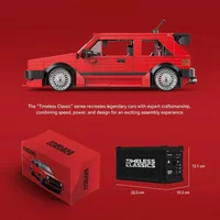 479pcs Technical Red Golf MK2 Building Blocks MOC Classic Hatchback Car Model Assembly Bricks Toys for Adults Kids Birthday Gift
