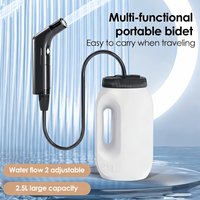 Bidet portable de 84,54 oz, idéal pour les voyages, pour femmes et hommes, shattaf électrique rechargeable pour les toilettes, les randonnées et le camping, pulvérisateur de bidet portatif.