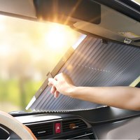 Car Sunscreen Sunshade, Thermal Insulation Sunshade, Summer Front Windshield, Automatic Retractable Sunshade