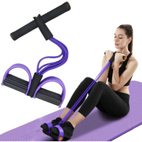 Multi-functional Tension Rope 6-Tube Resistance Band Elastic Yoga Pedal Puller for Slimming Training Portable Fitness Equipment