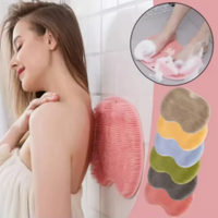 1/5pcs Silicone Wash The Foot Brush Bath Massage Mat Shower Back Brush Wall Mounted Foot Wash Mat with Suction Cup