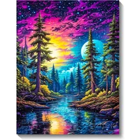 5D Diamond Art Painting Aurora Landscape Mosaic Embroidery Cross Stitch Kit Full Round Rhinestone Diy Wall Home Decor Gift