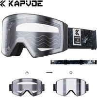 Kapvoe Photochromic Snow Goggles Men Snowboarding Skiing Mask Ski Women Anti-Fog UV400 Protection Snowmobile Glasses Motorcycle