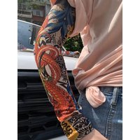 AliExpress NONE 6 PCS Tattoo Sleeves Unisex Summer Cycling Sun Protection Arm Covers Beach Driving Fishing Breathable Nightclub Elastic Sleeves