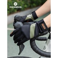AliExpress ROCKBROS Cycling Gloves Spring Autumn Long Finger Gloves Non-slip Shock-absorbing Touch Screen Reflective MTB Road Bike Glove
