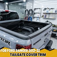 Heckklappenabdeckung für Ford Ranger T6 T7 T8 Wildtrak Raptor 2012-2022 Heckklappenschutz ABS Mattschwarz 3/4 Stück