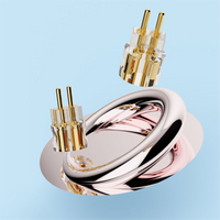 0,78 flach auf 0,78 mit Nut 0,78 mm 2-poliger Kopfhörerstift-Adapter, vergoldeter Kopfhörerstecker