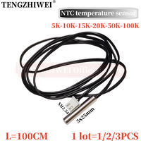 1/2/5PCS B3950 NTC 5K 10K 15K 20K 50K 100K L1M Precision Epoxy Thermistor Temperature Sensor Waterproof temperature probe