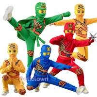 Leg Ninja Cosplay Superhero Jumpsuit Suit Anime Ninja Costume Kids Fancy Party Dress Boy Child Carnival Halloween Costume Gift