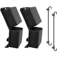 2Pcs/Set Fender Bumper Boat Dock Fender Protector with Elastic Cords for Docking PVC Black Protector Sturdy Safe Jet Ski Bumper