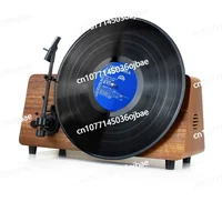 Vintage Wooden Vertical Phonograph Retro Vinyl Turntable Home Audio Record Player