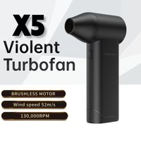X5 Violent Fan 130000 RPM Electric Blower Violent Turbofan Tool For Household Outdoor Cleaning Handheld Fan
