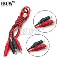 10Set 1M electrical Alligator Clips cable Jumper Wire DIY Test Leads Double Head Crocodile Test Clips cords Roach for multimeter