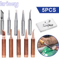 5pcs Pure Copper Lead-Free 900M-T-K Soldering Iron Tip Soldering Iron Tip For Soldering Rework Station Soldering Tools