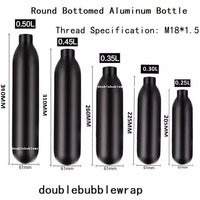 Round Bottomed Aluminum Bottle Thread M18*1.5 4500 PSI Tank Cylinder Diving Aquarium Plant CO2 Tank Dive Oxygen Tank image 4