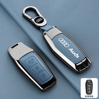 Leather Zinc Alloy Car Remote Key Case For Audi A5L A6l E-tron A3 A5L Q6 Q6L Q5 2026 Car Accessories Key Shell Cover Fob Holder